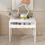 Meuble-lavabo compact avec tiroir festonné et poignée dorée