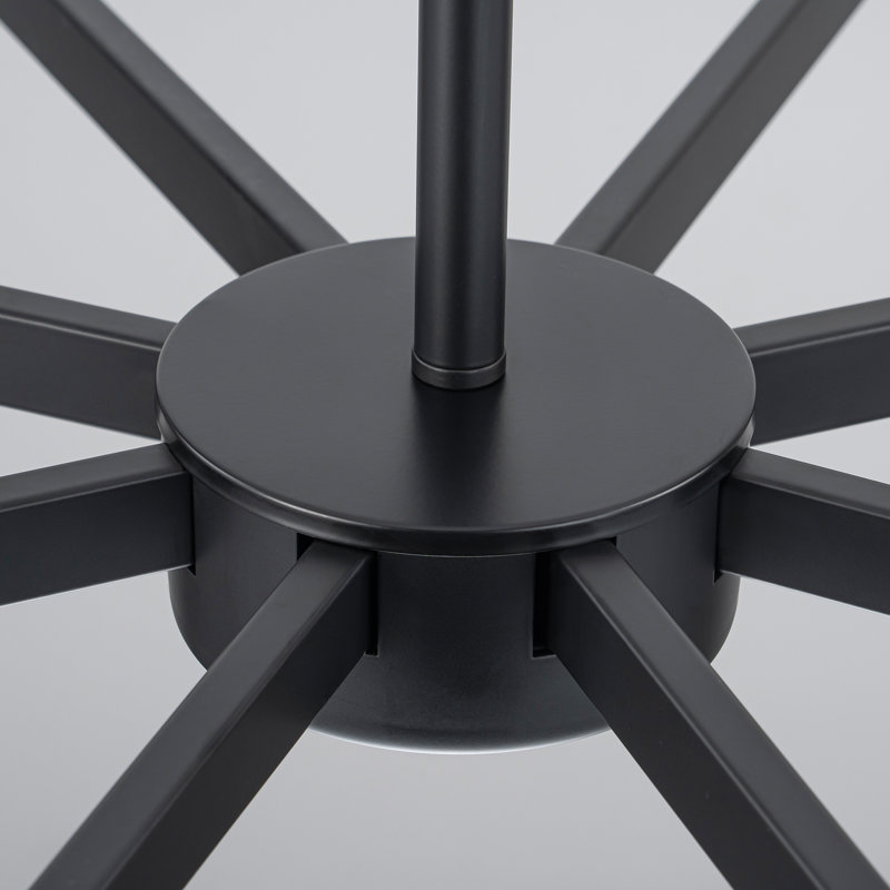 Lustre de style Mid-Century moderne Alcaraz, Noir mat
