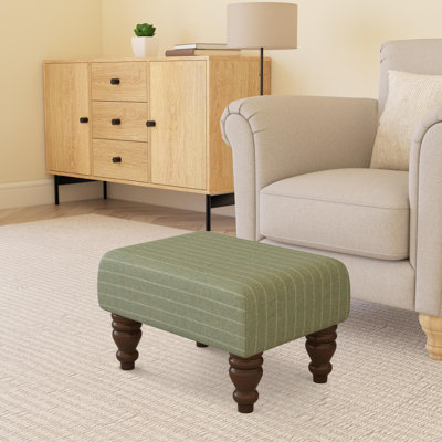 Autryville Wood Turned Leg - Pinstripe Wool
