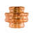12.6" 2-Light Wallchiere Wall Sconce, Gold Frame & Amber Glass Indoor Wall Lighting