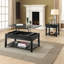 Table de bout carrée 22 "avec support - étagère ouverte de 22 po de large