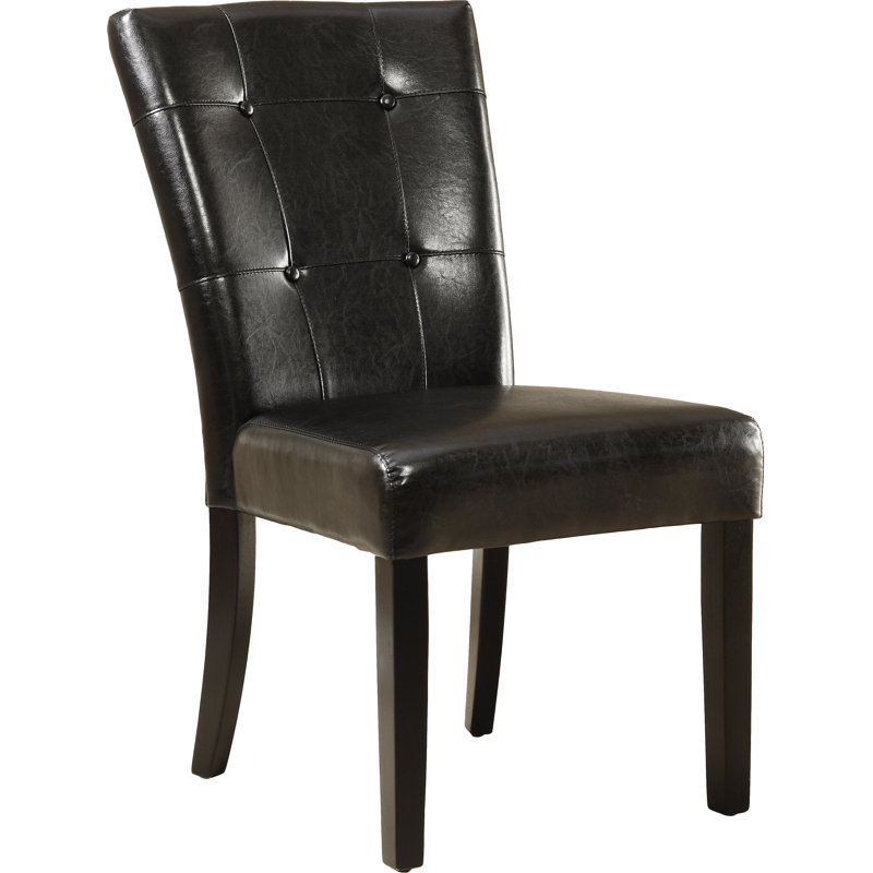 Chaise d'appoint rembourrée en similicuir Parson