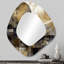 Exploring The Evolving Golden Moon II - Irregular Landscape Modern Traditional Unique Wall Mirror-107230068