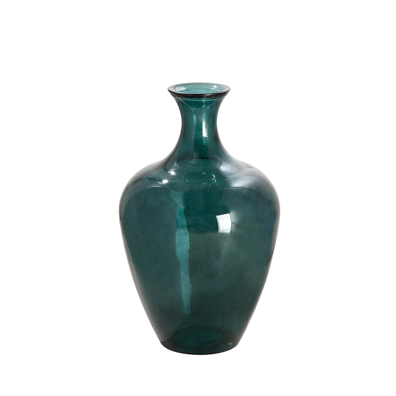 Seneca Glass Floor Vase, Green