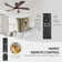 132cm LED Ceiling Fan with Dimmable Light Kit and Remote