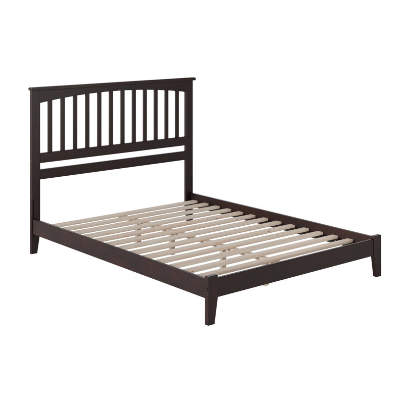 Mission Low Profile Solid Wood Platform Bed, Full, Espresso