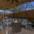 Wicker Fire Pit Column with Glass Wind Guard