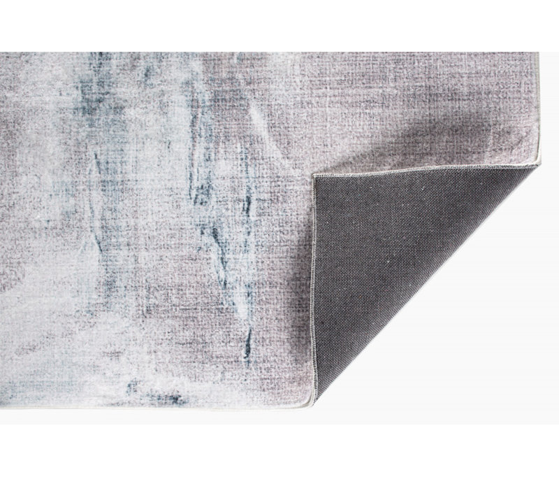 8' Sand Abstract Dhurrie Runner Rug