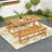 Outdoor 3-Piece Picnic Table Set, Contemporary Acacia Wood Patio Dining Set With Benches - All-Weather & Compact For Balcony, Deck, Camping