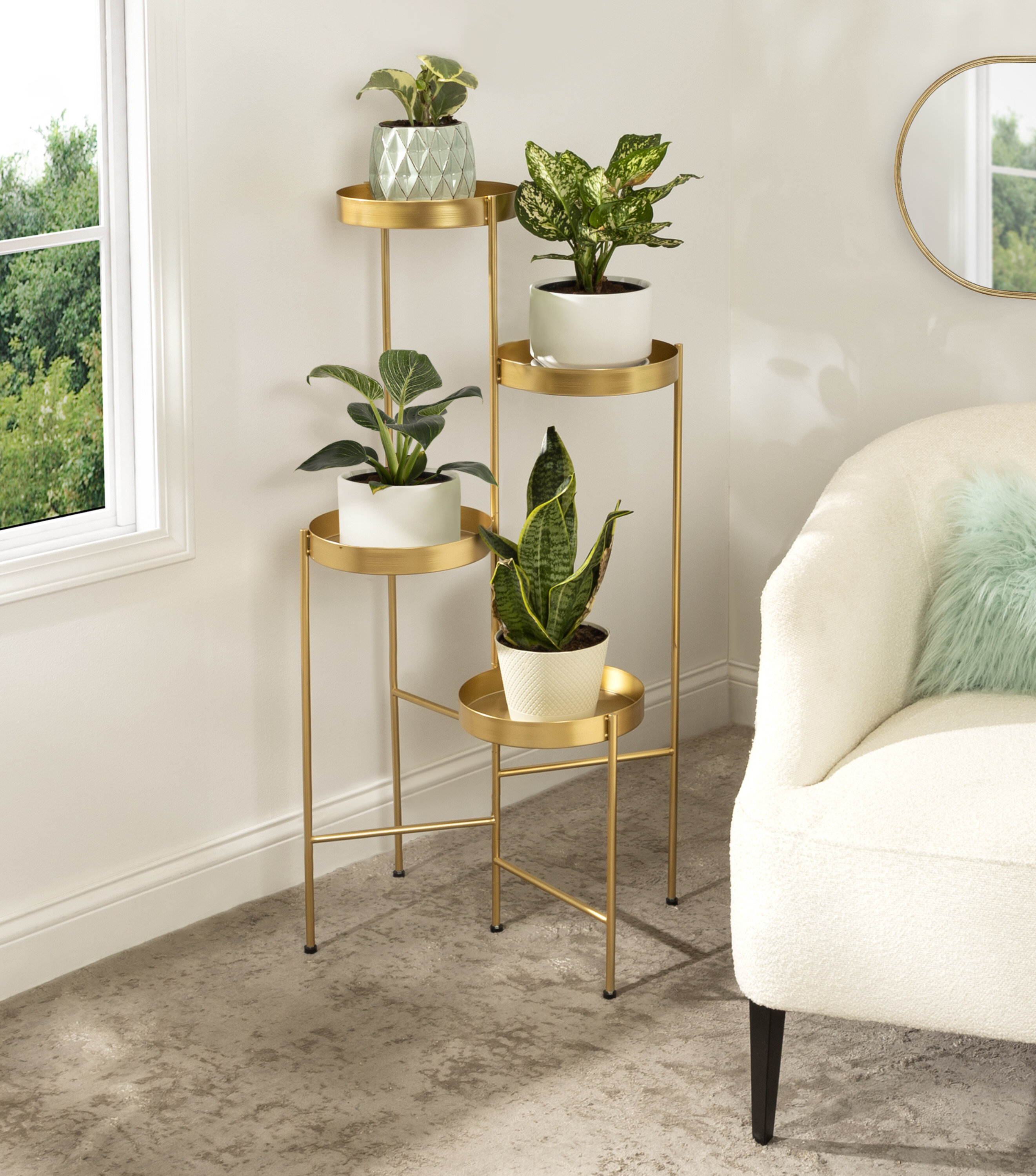 Willa Arlo™ Interiors Malachy Round Multi-Tiered Plant Stand & Reviews ...