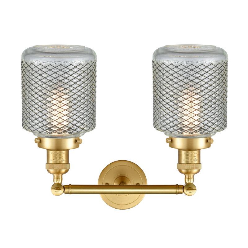 Éclairage pour salle de bain à intensité variable 2 lumières Iyana, Ampoule DEL 6 watts Vinage, Or satiné