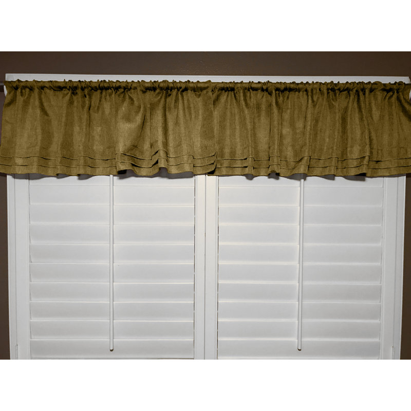 Piaf Tailored Window Valance, Dark Gold