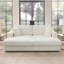 Chaise longue d'intérieur en velours côtelé avec coussins 86 po Giddings-111675544