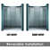 VTI 46" - 48" W X 72" H Double Sliding 1/4" Clear Tempered Glass Shower Door Matte Black Finish