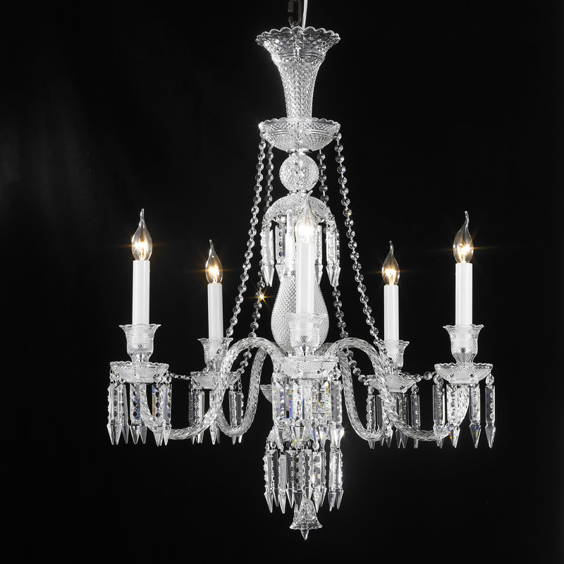 6 - Light Candle Style Empire Chandelier