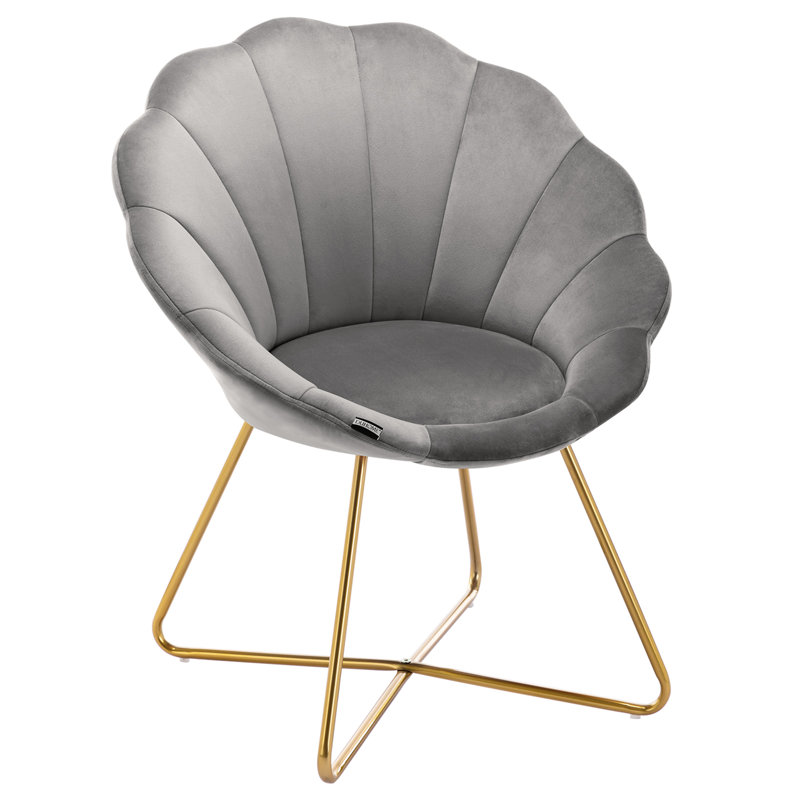 Velvet Accent Chair, Gray Velvet