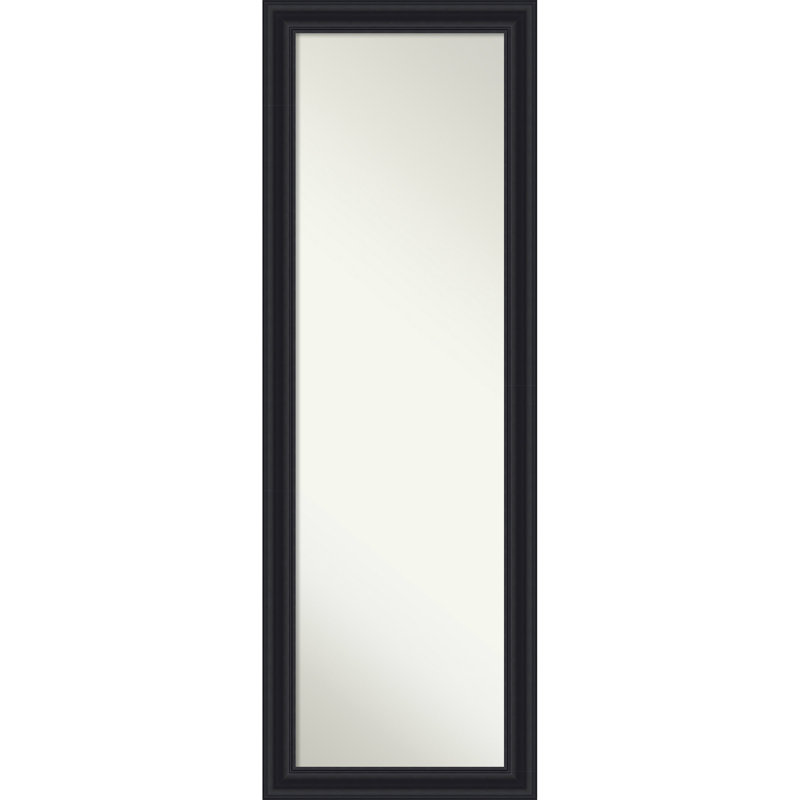 Dalat Non-Beveled Framed Full-Length On the Door Mirror, Black