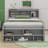 Full Bed With Bookcase Headboard, Drawers And Bed End Storage Case-104370996