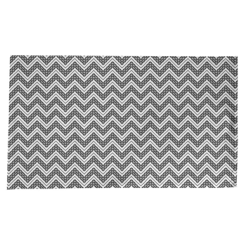 Nappe à chevrons à la main classic Stephenie, Blanc