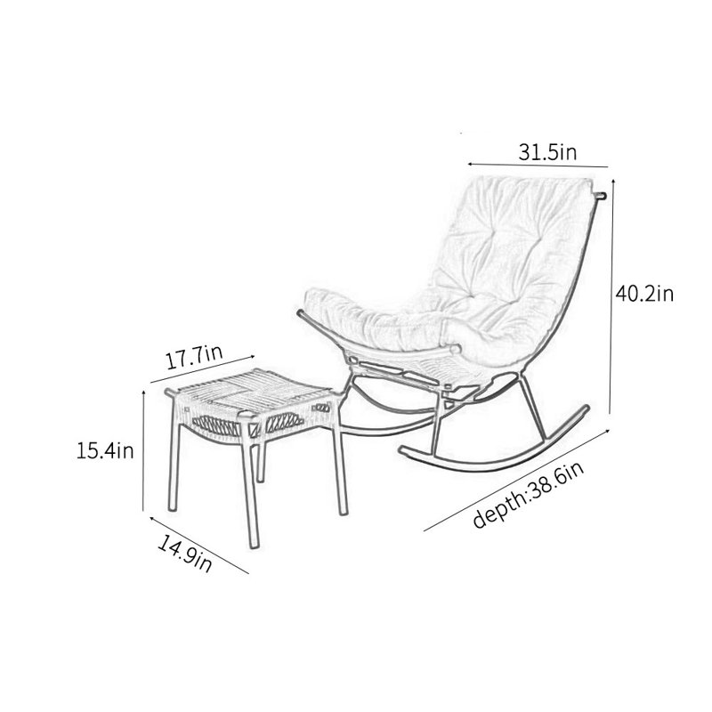 Chaise berçante paresseuse