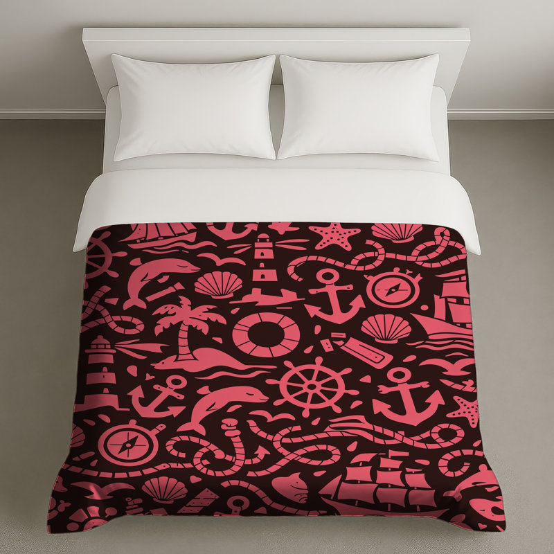Housses de couette Nautical Elements Collage, King