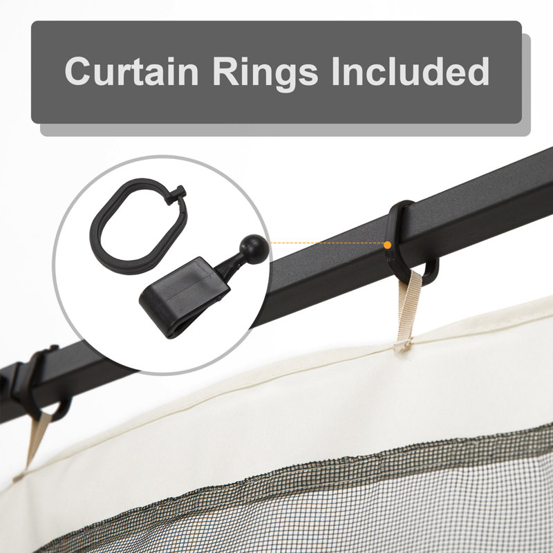 Replacement Mesh Sidewall Netting For Patio Gazebos And Canopy Tents With Zippers (Sidewall Only)