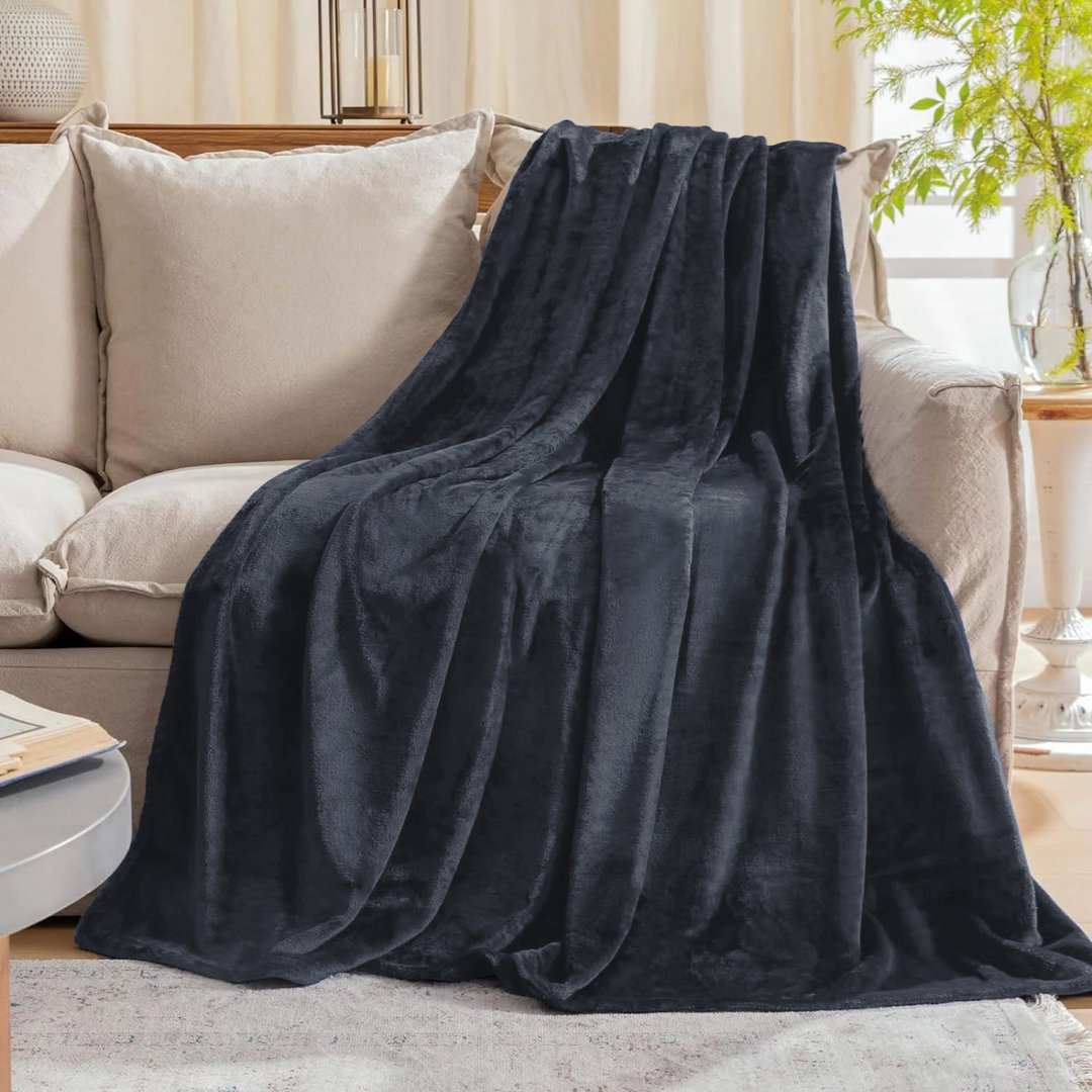 Faux Fur Reversible Fleece Throw Blanket – Soft & Cozy