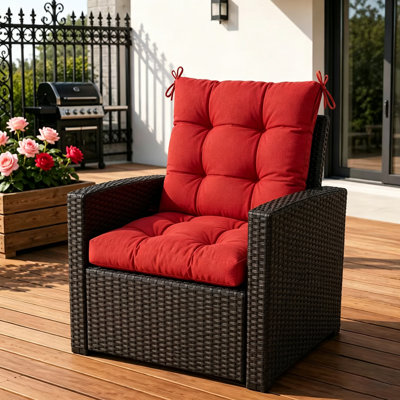 Coussins de siège / dossier capitonnés 20 po x 40 po x 3,5 po pour l'extérieur (ensemble de 4)