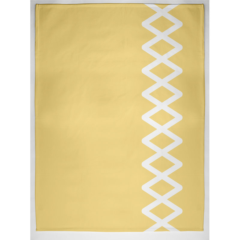 Elzo Plain Weave / Muslin Throw Blanket, Yellow