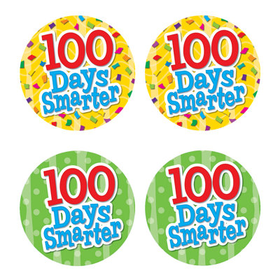 100 Days Smarter Wear 'Em Badges