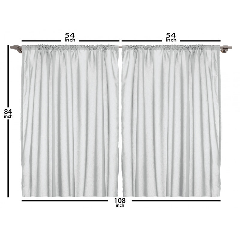 Woodland Semi-Sheer Rod Pocket Curtain Panels, 54" x 84"