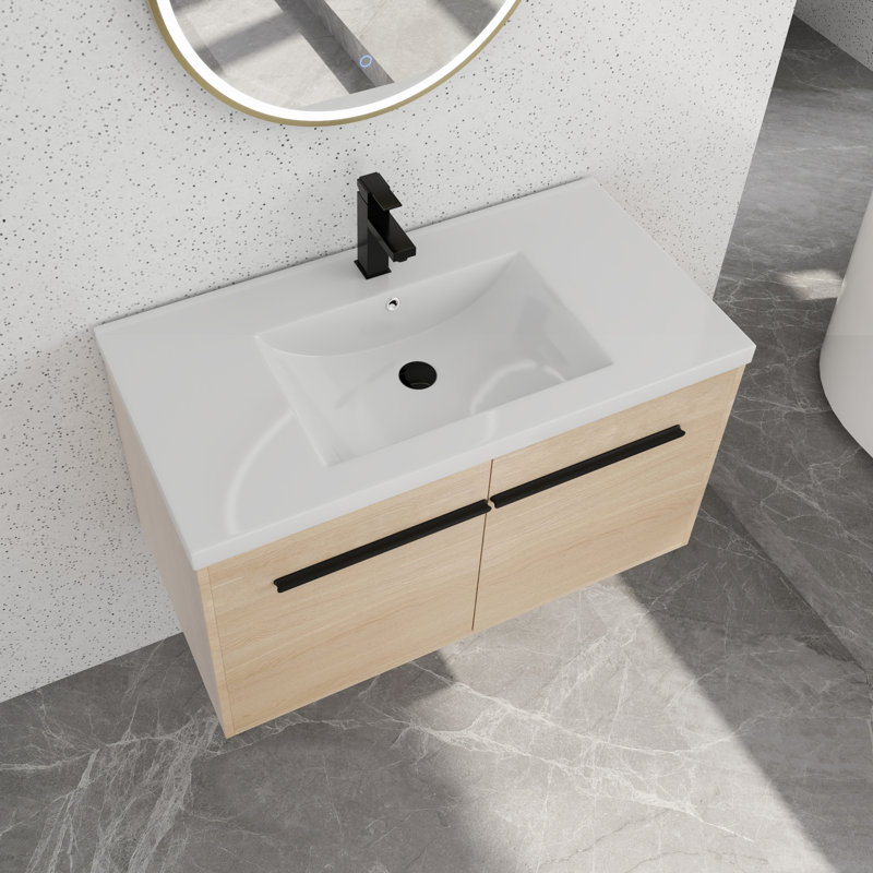Ensemble de meuble-lavabo simple 35,43 avec comptoir Marcita