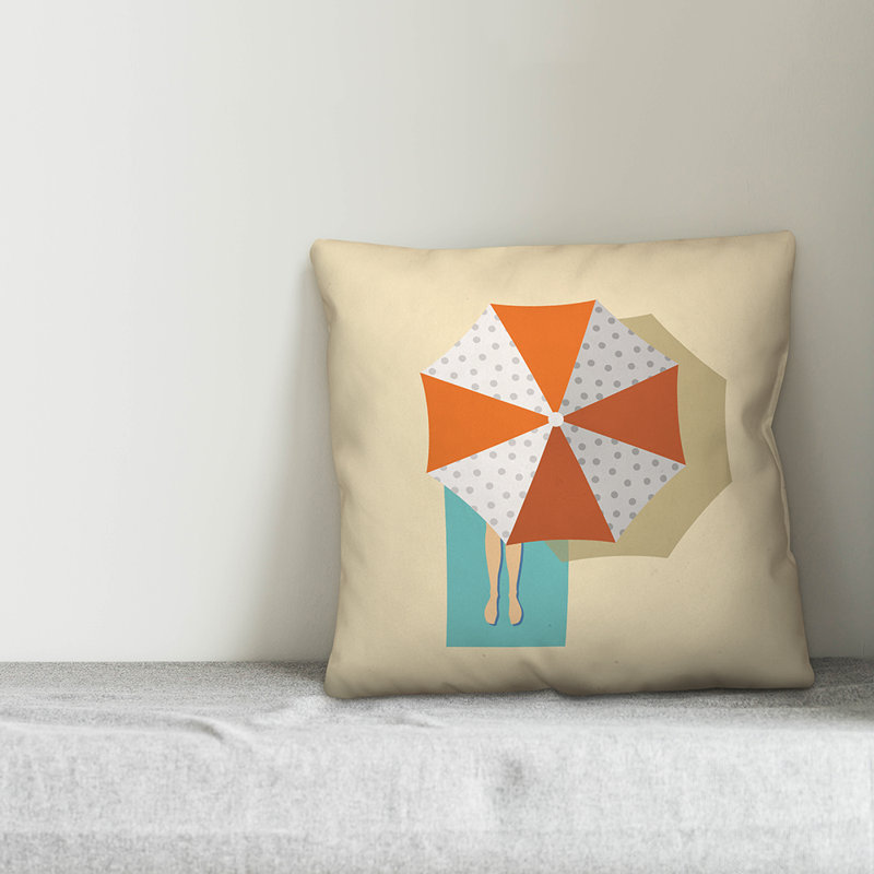 Coussin décoratif d'intérieur/d'extérieur, H 16 po x l 16 po, Polyester/ Bourre en polyester