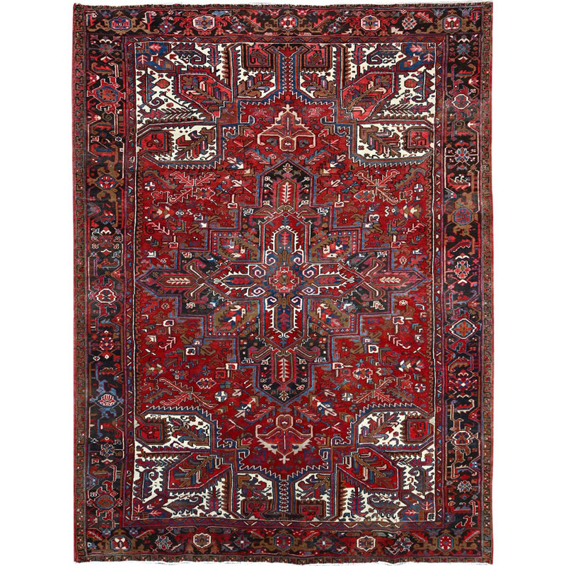 Domineque One-of-a-Kind 8'2" X 10'10" 1960s Wool Area Rug Red
