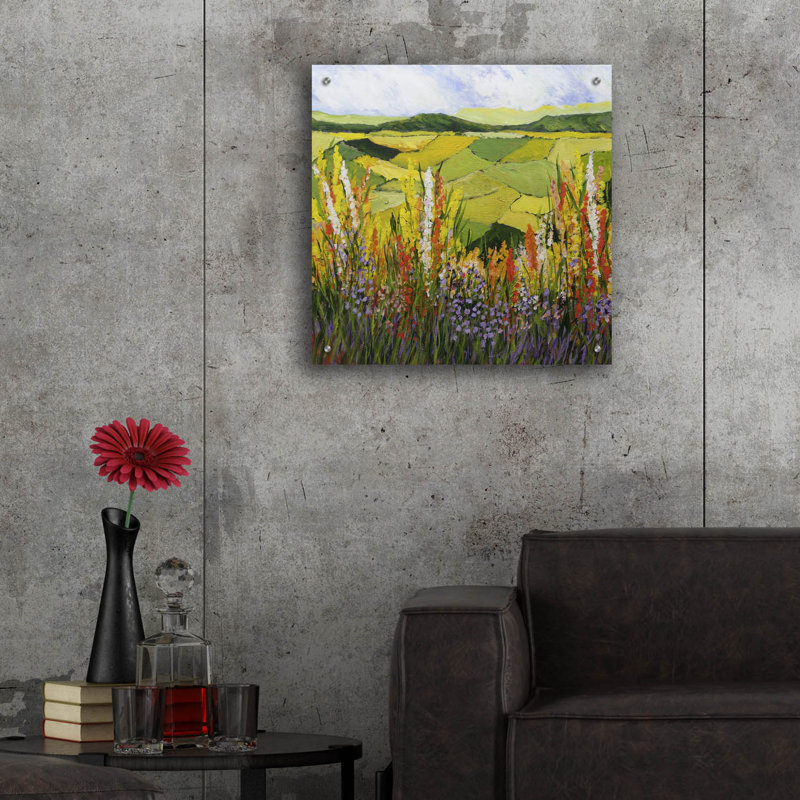  «How Green Is My Valley» par Allan Friedlander, art mural en verre acrylique, 24 po x 24 po, H 24 po x l 24 po