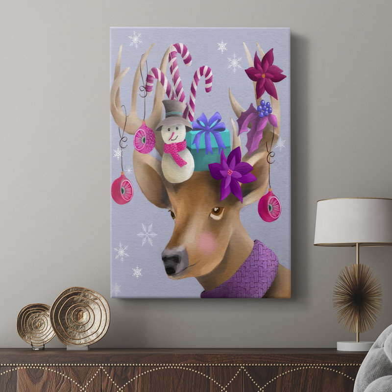 Christmas Friends II -Gallery Wraraped Cavas, H 18 po x l 12 po
