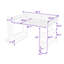 Structure de lit mezzanine en métal avec garde-robe, tablettes de rangement et panneau perforé-1950611635