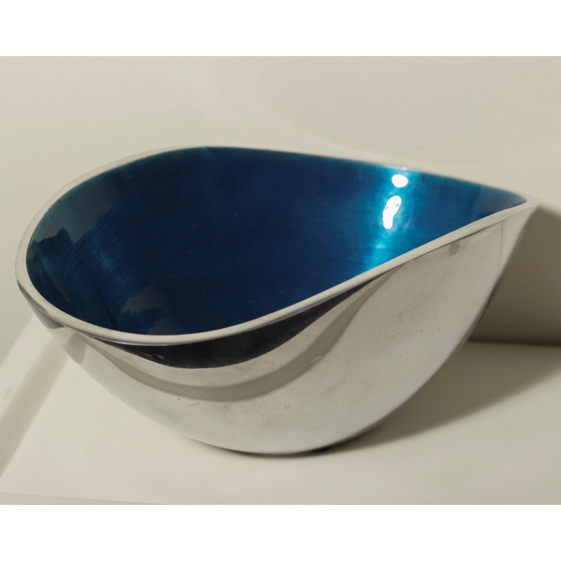 17 Stories Granton Aluminum Serving Bowl, Aqua, 11cm H X 15cm W X 7cm D