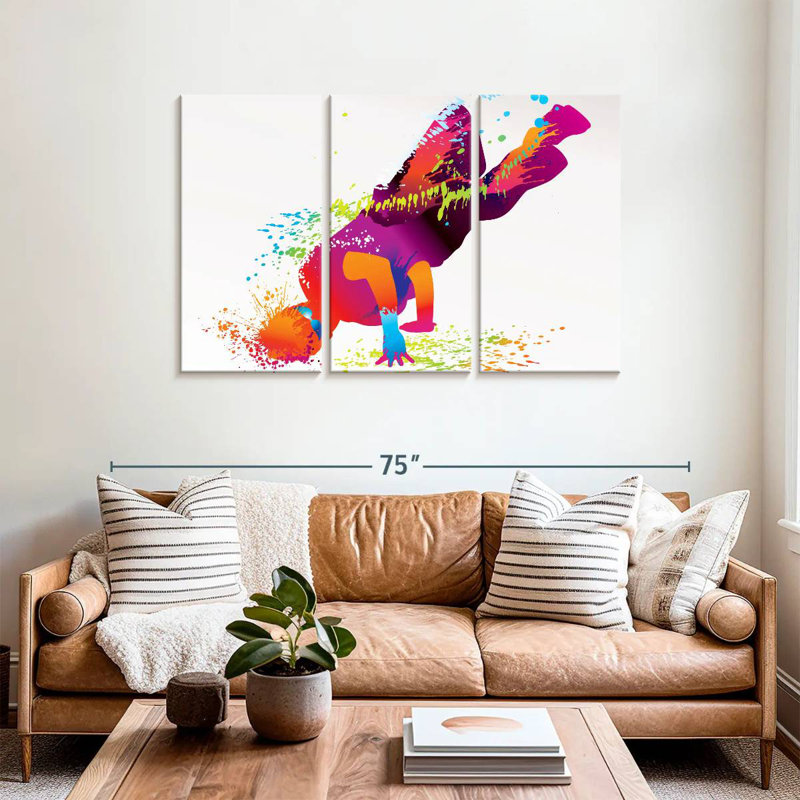 Enn Breakdancing Abstract, 36" H x 57" W