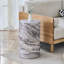 Table de bout ronde moderne en faux marbre 19,7 po Modern-175143085-183268570