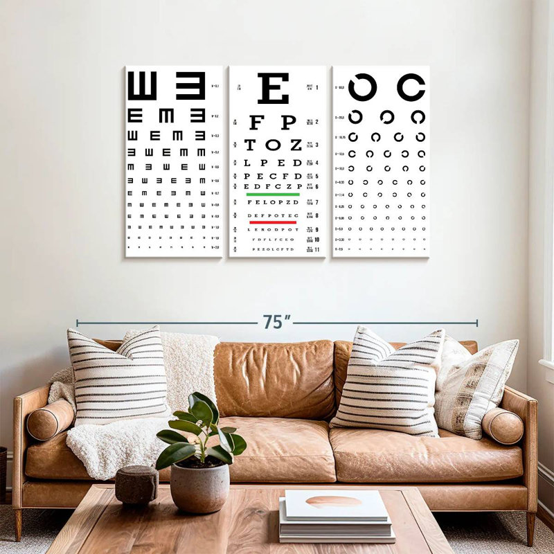Alcaraz Vision Test Charts, 36" H x 57" W