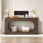 Console de vestibule moderne avec tiroir et cadre ovale étroit-64807936