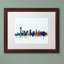 «Jersey City NJ Skyline Blue», impression encadrée-17767778-40179812-69487650