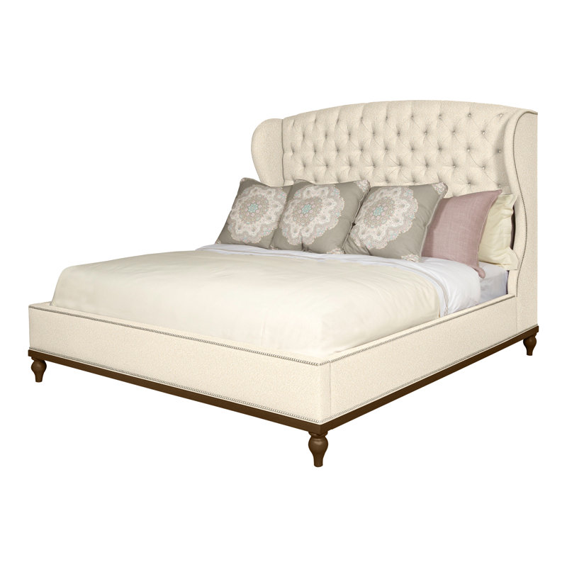 Emma Queen Upholstered Panel Bed, Kimoni Natural, Navajo, Yes