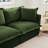 Slipcovered U Shape 4 Seater Sectional Sofa With Reversible Ottoman And French Edge Design, Comfortable Deep Seat Cloud Couch, Chenille Fabric-585449604-585449606