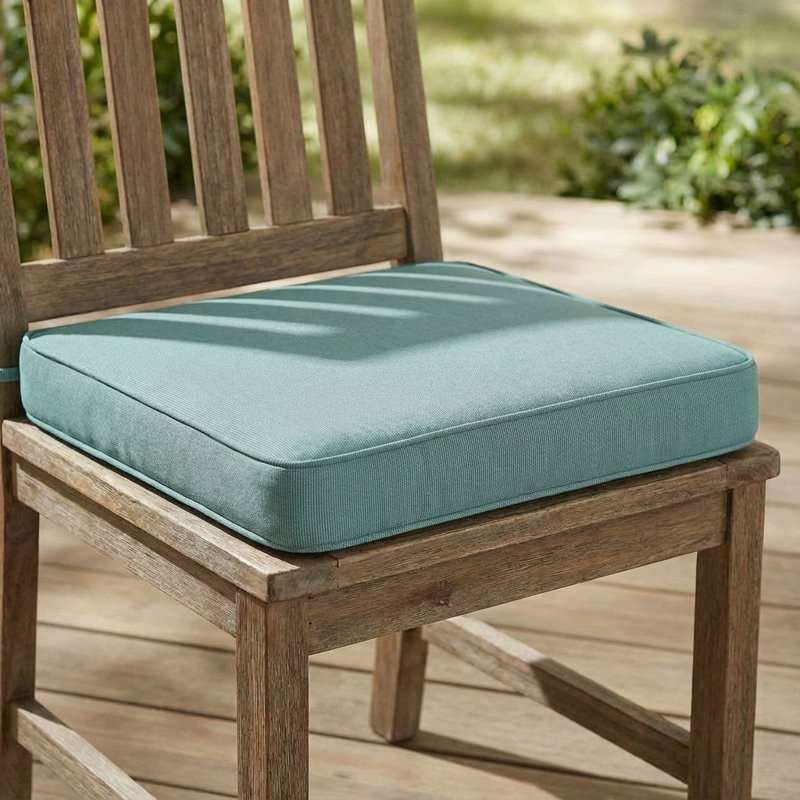 Coussin de chaise d'extérieur avec attaches Dall, Sarcelle
