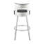 Tabouret de bar à hauteur de comptoir en acier inoxydable et pivotant Kevontae-454235634-454235639