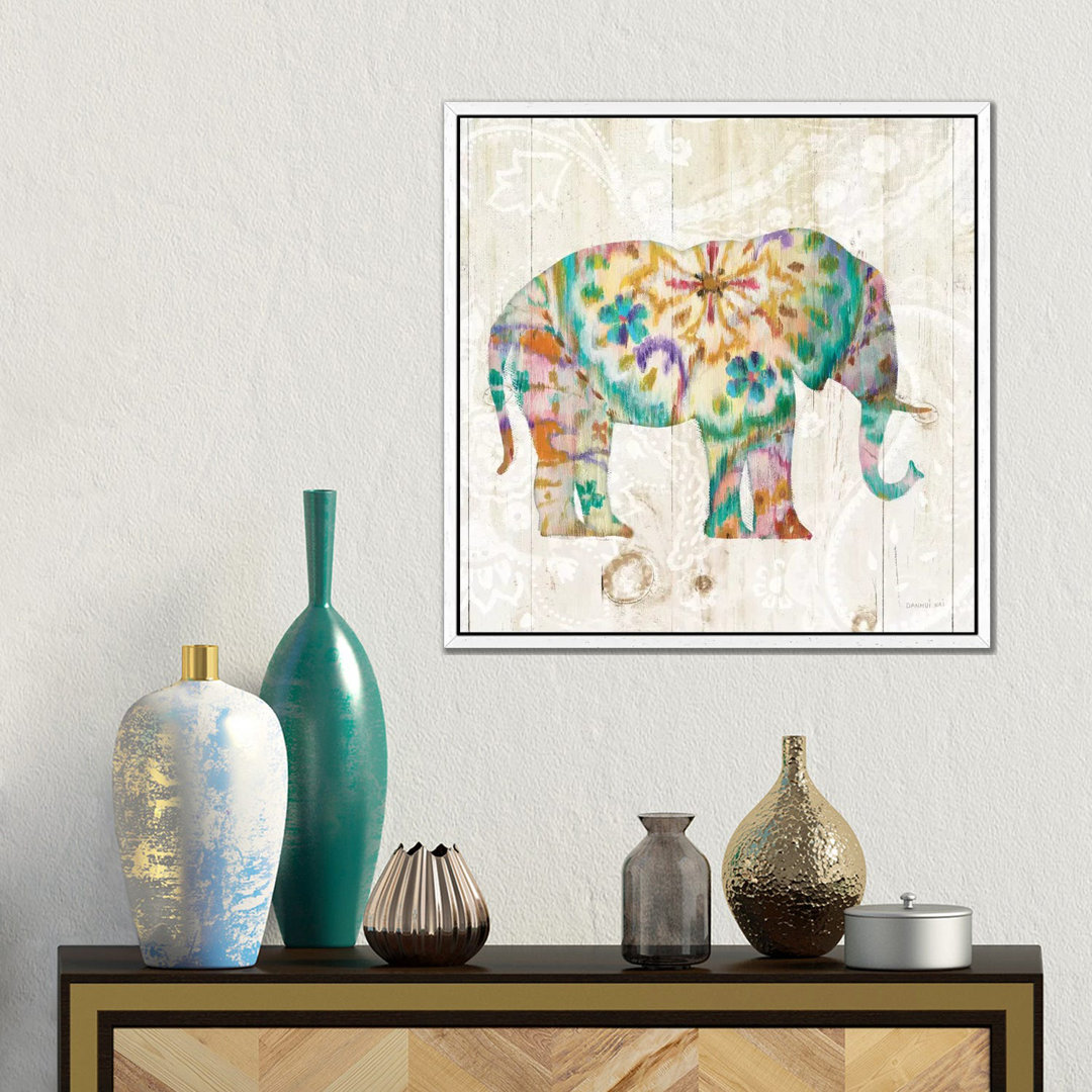 Leinwandbild Boho Paisley Elephant I von Danhui Nai