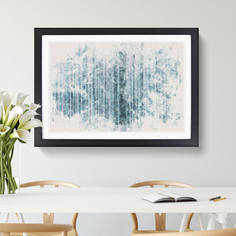 Forest in the Blue - Framed Print, Black Framed, 62cm H x 87cm W x 2cm D