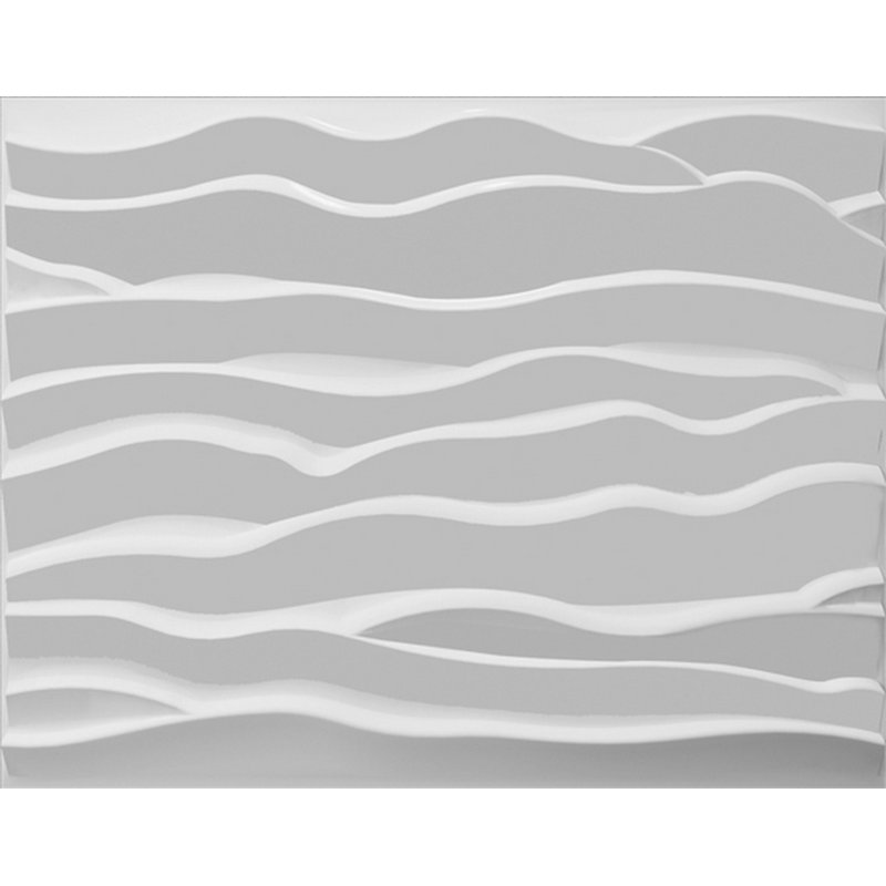 Off White 3D Textured Geometric Fiber Wall Panel